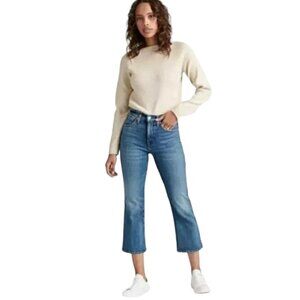 LUCKY BRAND Easy Rider Crop Jeans, Light Blue Cotton Denim Cropped Boho, 8/29